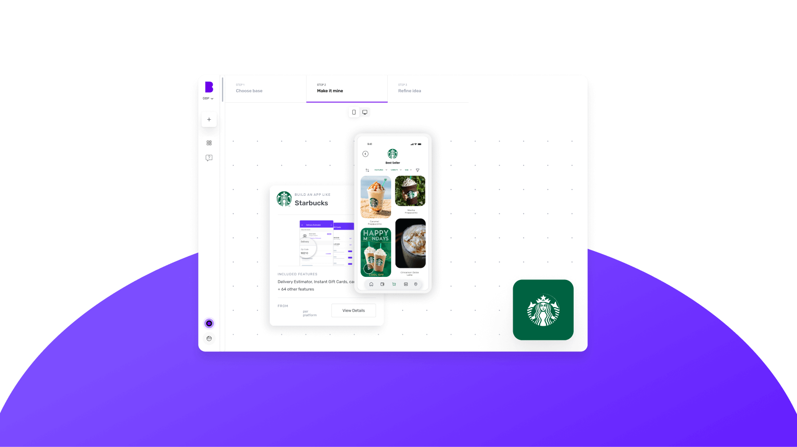 Builder Studio dashboard featuring Coffee Connect app 