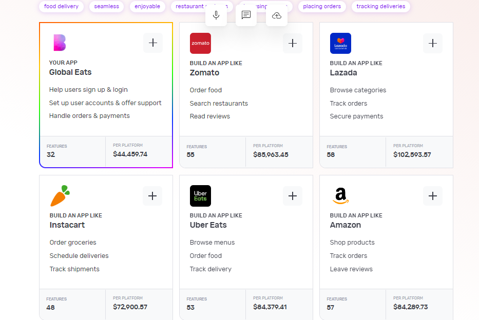 The Builder Studio to choose a base on a software you require