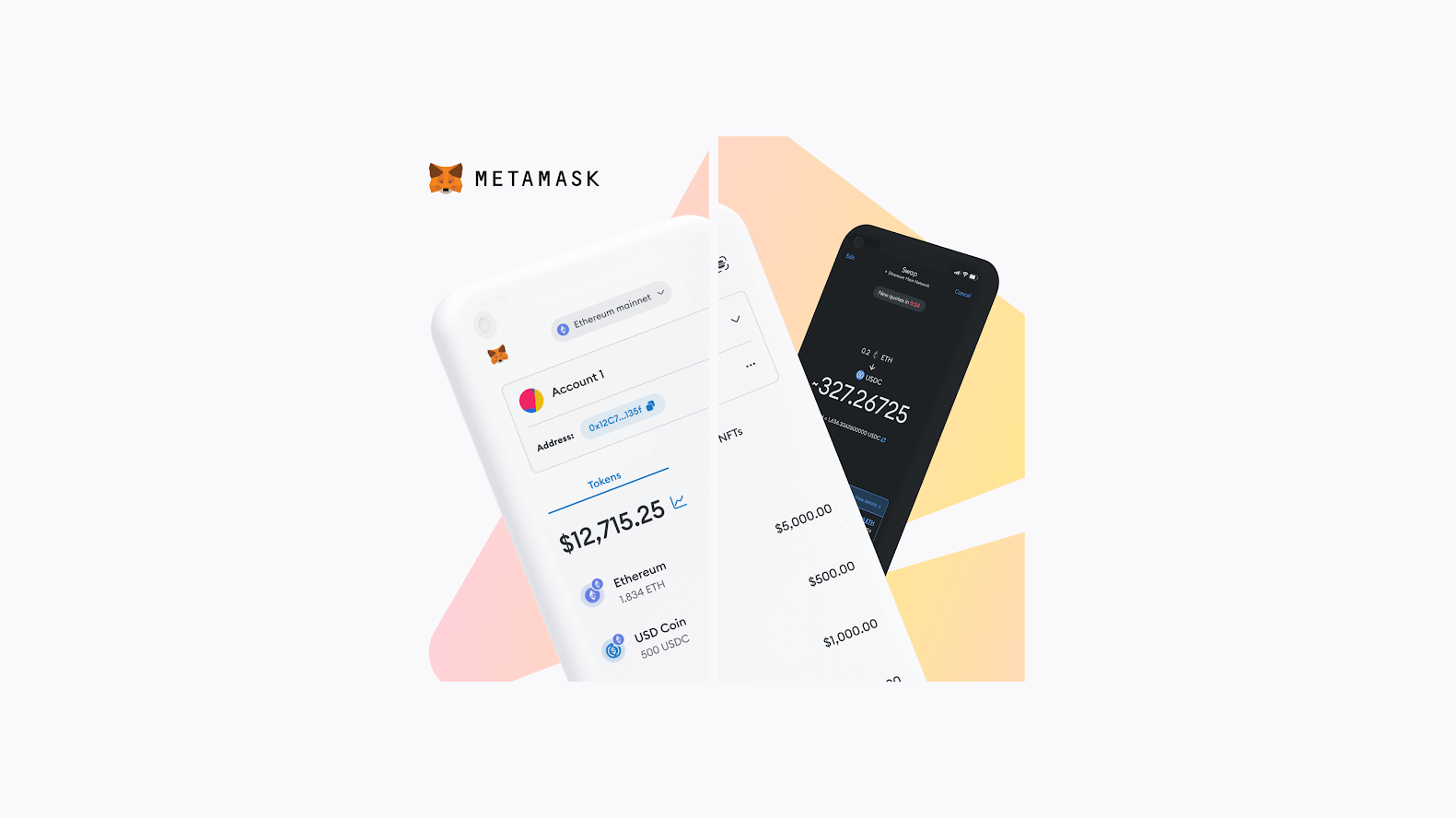 METAMASK app screens