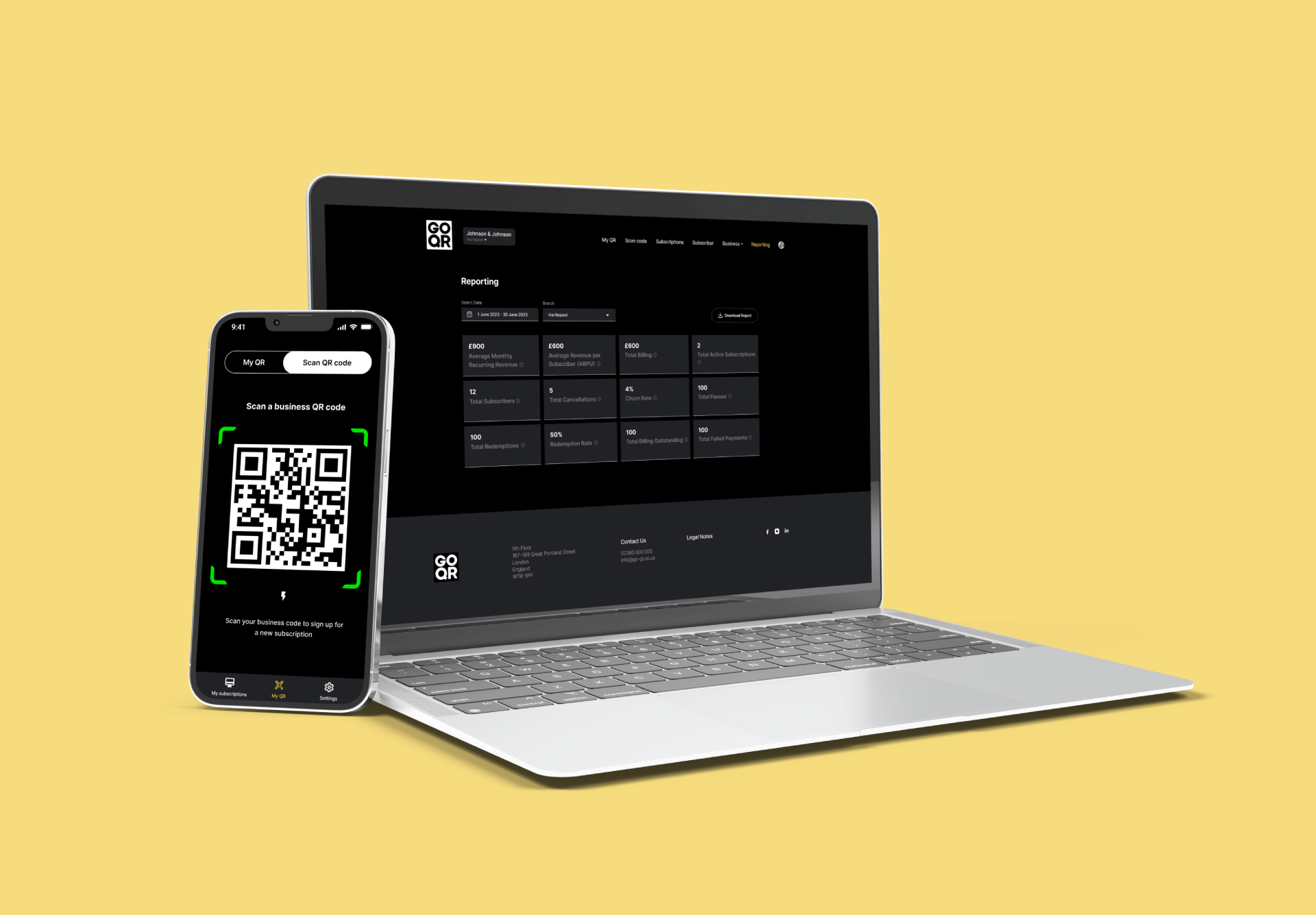 Go QR dashboard