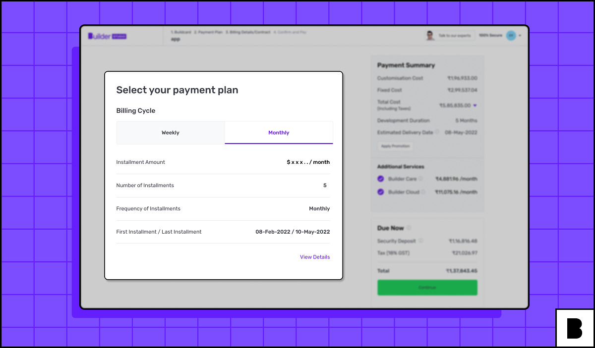 payment plan for ebay app development