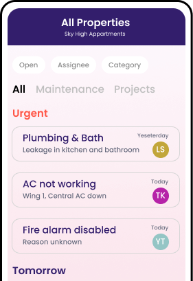 Property inspection mobile app screen